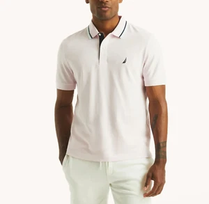 Nautica Men's Breathable Moisture Wicking Classic Fit Tipping Performance Polo - Picture 1 of 31