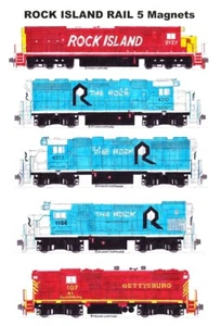 Locomotoras Rock Island Rail 5 imanes Andy Fletcher - Imagen 1 de 1