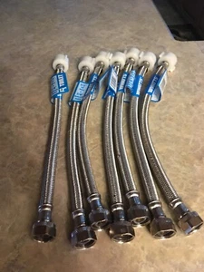 New 7 braided stainless steel toilet connectors - Picture 1 of 1