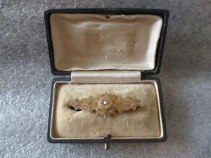 9K VICTORIAN/EDWARDIAN BROOCH/PIN PEARL STAR DESIGN -1912 S BROS(SYDENHAM)-2.82g - Picture 1 of 17