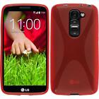 Silicone Case For Lg G2 Mini Red X-style +2 Protector