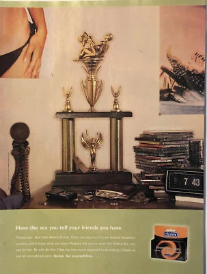 Anuncio impreso 2001 condones Durex sensación intensa tienen sexo que le dices a tus amigos que tienes - Imagen 1 de 4