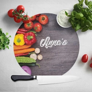 Personalizado Cualquier Nombre Vegatables Cocina Vaso Tabla de Cortar Artículo Regalo - Imagen 1 de 4