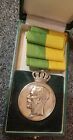 Médaille d'argent militaire suédoise - Complet - Boîte d'origine - Gustav V-1961 - Long service