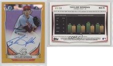 2014 Bowman Draft Chrome Pick Gold Refractors /50 Taylor Sparks #BCA-TS Auto