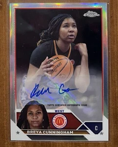 Breya Cunningham Refractor Auto 2023 Topps Chrome McDonald's All American - Picture 1 of 2