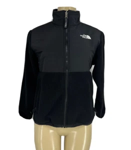 THE NORTH FACE Large Girl YOUTH 95 RETRO DENALI FLEECE JACKET BLACK ER13 - Picture 1 of 7