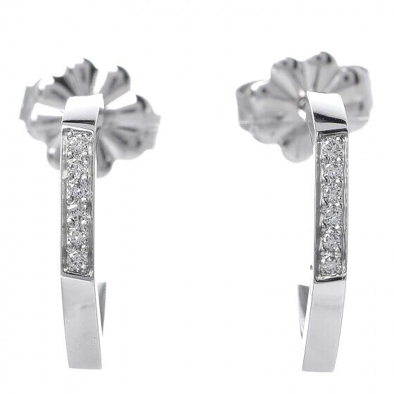 Tiffany T Diamond Hoop Earrings in 18k White Gold  Pampillonia Jewelers   Estate and Designer Jewelry