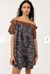 Vestido Free People Sophie Fuera del Hombro Boho Columpio Talla XS Cachemira Púrpura - Imagen 1 de 11