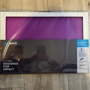 NEW Speck Smartshell Case for Macbook Pro 15 Inch w/ Touch Bar & Touch ID Purple - Picture 1 of 3