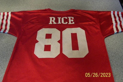 Jerry Rice #80 San Francisco 49ers Jersey -Logo Athletic size 14-16 large Cover