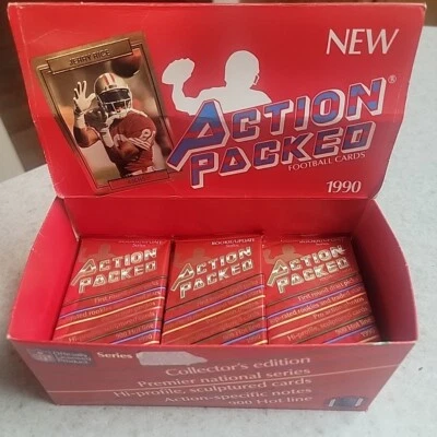 1990 Action Packed Football Rookie Update (22) SEALED PACKS Emmitt Smith Rookie  - Image 1 of 4