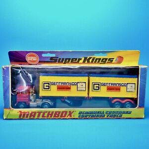 MATCHBOX SUPER KINGS K17 SCAMMELL CRUSADER CONTAINER TRUCK - BOXED 