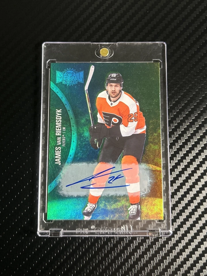 2021–22 Skybox Metal Universe PMG зеленый /10 с автографом Джеймса ван Римсдика No48 с автографом - Изображение 1 из 4