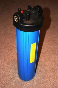 Sistema de filtro de agua para toda la casa Big Blue 20"" con liberación de presión (puerto de 3/4"") - Imagen 1 de 5