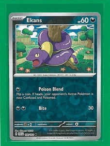 Pokémon TCG SV-Temporal Forces Ekans #100/162 Common Reverse Holo - Picture 1 of 2