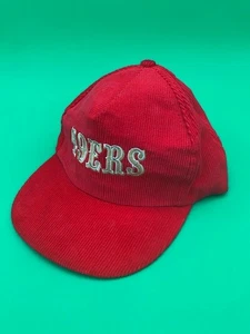 NFL San Francisco 49ers Vintage Adjustable Red Corduroy Snapback Hat - Bild 1 von 7