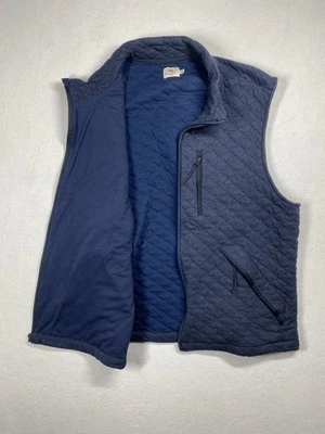 Chaleco polar acolchado Faherty Epic para hombre L azul cremallera completa exteriores bolsillos senderismo Foto 1 de 4