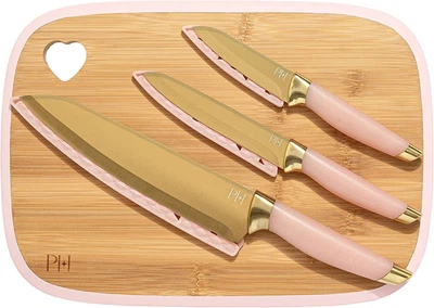 Reversible Bamboo Cutting Board and Cutlery Set with Matching High Carbon Stainl - Image 1 of 4