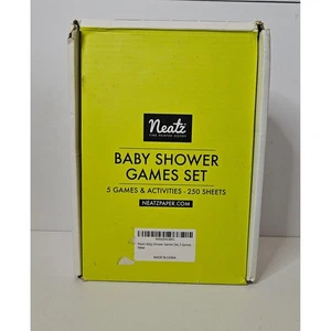 Neatz Baby Shower Games Set 5 Activities 250 Sheets - Picture 1 of 11