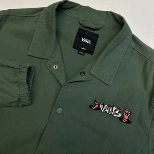 Vans Torrey Skatejacke Herren Large Duck S grün Baumwolle Canvas Retro Kordelzug - Bild 1 von 7