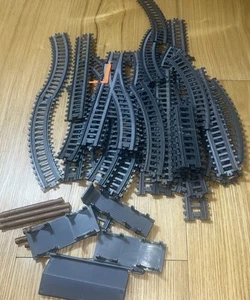 Lot Of 35 Plus Jakks Pacific Train Track Pieces 2012 Bundle - Picture 1 of 9