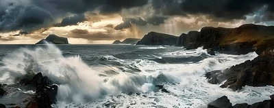 Nature Scene Sea Ocean Wave Canvas Posters Prints Painting Wall Art Pictures 336 - Image 1 of 4