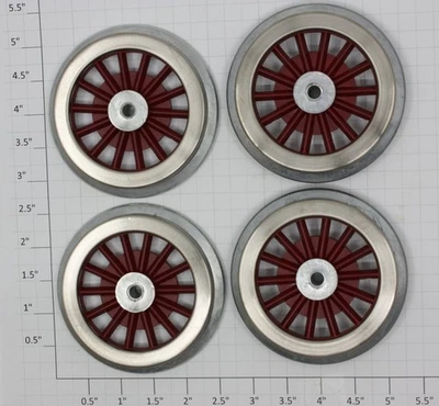 Lionel 33-27-32-31 Red 2-1/2" Std. Gauge Electric Loco Wheels (Set of 4) - Image 1 of 2