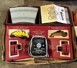 Coche Ranura Gilbert American Flyer Auto-Rama 19075 Go Kart Chicane Which-Lane - Imagen 1 de 23