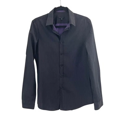 Camisa de vestir informal a rayas manga larga con botones Sisley para hombre M Foto 1 de 4