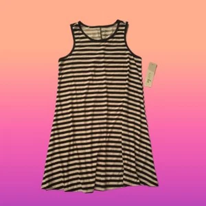 Ladies Size Medium Sleeveless Knit Black & White Summer Dress - Picture 1 of 5