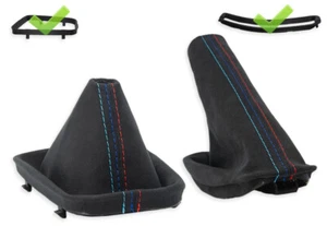PARA BMW E46 LHD MALETERO CAMBIO + FRENO DE MANO POLAINA ALCANTARA s. MPOWER + MARCOS - Imagen 1 de 4
