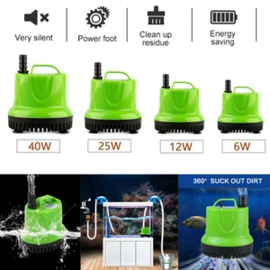 Submersible Water Pump Dirty Clean Aquarium Fountain Pool Pond Fish Tank Flood - Picture 1 of 24