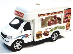 Kinsmart Ford E-350 Fast Food Hamburger Vending Camper 1/43 O Scale Diecast - Picture 1 of 8