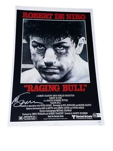 Póster fotográfico firmado por Martin Scorsese Raging Bull 12x18 Beckett BAS B - Imagen 1 de 3