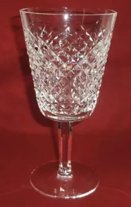 1982-2022 WATERFORD crystal ALANA cut glass 7" tall WATER GOBLET (1 of 6) - Picture 1 of 5