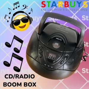 PROLINE - PORTABLE CD PLAYER RADIO With Stereo Speakers! BOOMBOX - Picture 1 of 8