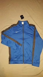 NIKE DRI-FIT MENS MEDIUM BLUE GREY STOCK LEAGUE WARMUP JACKET 553404 466 NEW - Picture 1 of 4