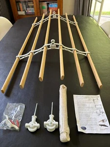 Six Lath Victorian Kitchen Maid® Pulley Clothes Airer, 1.5 m, unused, RRP £121 - Picture 1 of 7