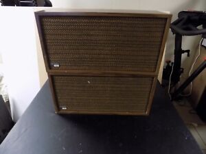 VINTAGE THE FISHER XP-55B SPEAKERS, EXCELLENT ORIGINAL CONDITION WALNUT CABINETS