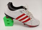 ADIDAS 11pro 11 Nova Leather Football Boots Men's Size UK 8 White/Red Studs