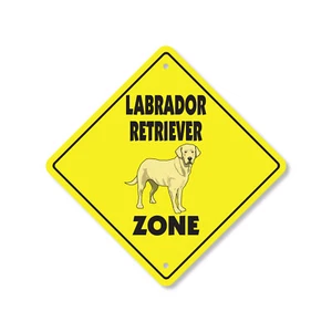 Labrador Retriever Plastic Street Sign Crossing Xing Gift Novelty Funny - Picture 1 of 21