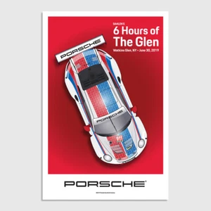 PORSCHE IMSA 6 HOURS OF THE GLEN 2019 RACE POSTER 12" x 18" NOT PAPER - Picture 1 of 3
