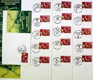 1982 Brisbane Commonwealth Games Set C 16 pmks 27c Boxing 30/9/82 RRP$6.72 (spot - Picture 1 of 3