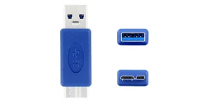 Adattatore Accoppiatore Da USB 3.0 Tipo A Maschio a USB 3.0 Micro Tipo B - Foto 1 di 5