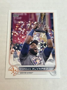 2022 TOPPS YORDAN ALVAREZ #400 PHOTO VARIATION SP CELEBRATION WORLD SERIES ASTRO - Picture 1 of 2