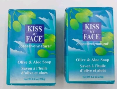 2 упаковки батончиков Kiss My Face оливковое масло и алоэ мыло батончики 8 унций EA оливковое масло  - Изображение 1 из 4