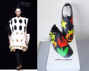 comme des garcons leather sneakers