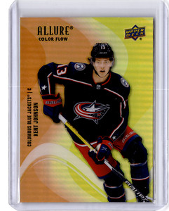 2022-23 Upper Deck Allure Color Flow Orange Yellow Kent Johnson #SF-55 Rookie RC