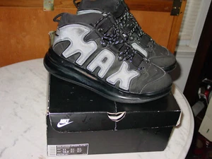 2018 Nike Air More Uptempo 720 QS 1 Negro BQ7668-001 ¡Zapatos! Talla 11 con caja! - Imagen 1 de 14